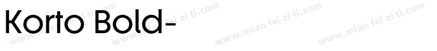 Korto Bold字体转换